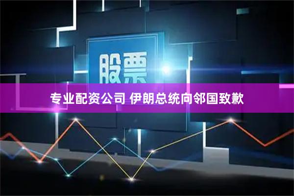 专业配资公司 伊朗总统向邻国致歉